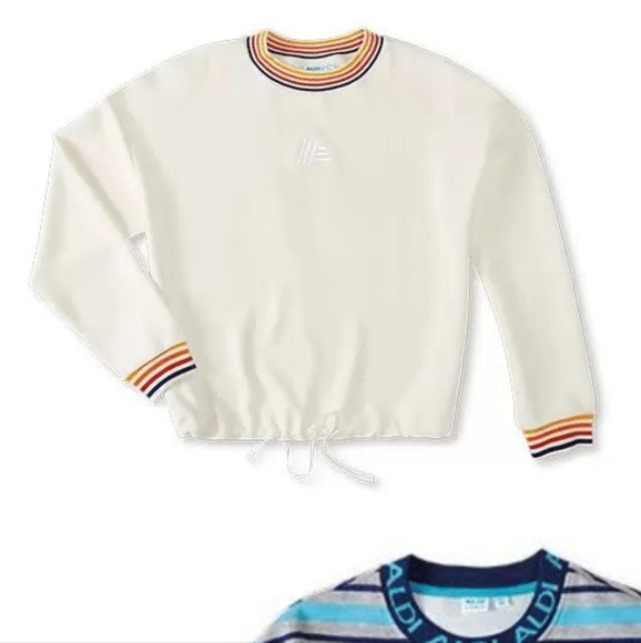 Aldi Gear 2024 White/Cream Tie Sweater Women's Size M - Picture 1 of 9